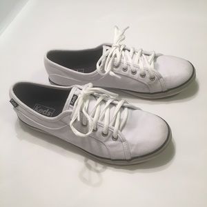 Women’s White Canvas Keds Sneakers